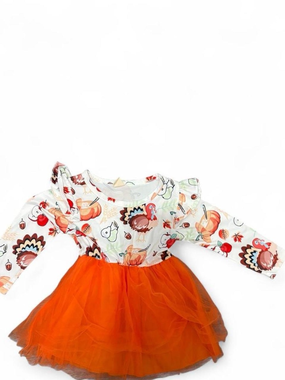 ✨Baby girl's Thanksgiving outfit with autumn-themed graphics✨